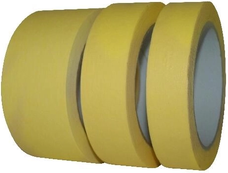 Crepet malertape 38 mm × 50 m gul, varmebestandig op til 60 °C