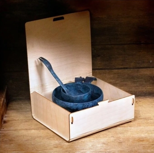 Gavesæt KUPILKA Premium S blå – krus 21, skål 55 og spork 205