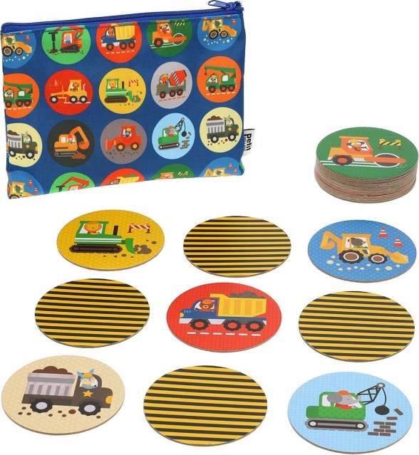 Petit Collage Memoryspil Byggemaskiner