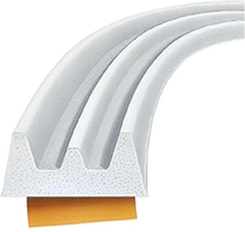 Tætning til vinduer og døre E-profil 9 × 4 mm, hvid, 100 m