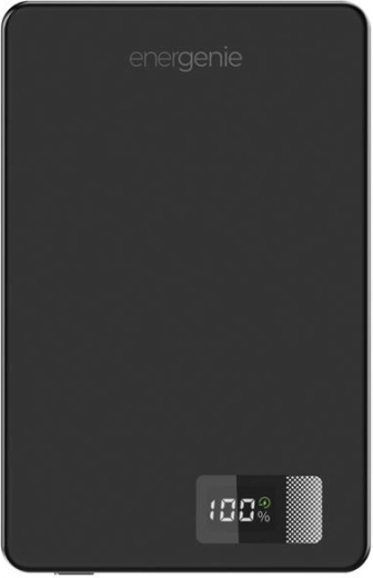 Magnetisk trådløs powerbank 10.000 mAh med LCD, USB‑C PD 20 W, 15 W, sort