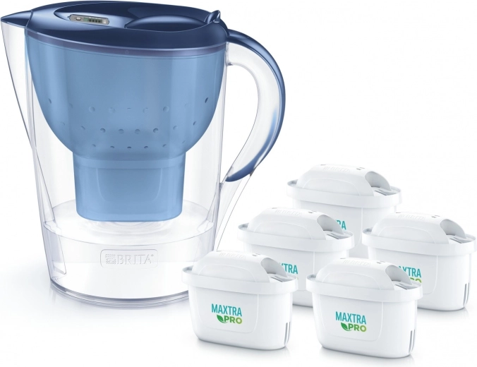 Filterkande 3,5 l BRITA Marella XL + 5 MAXTRA PRO Pure Performance-filtre, blå