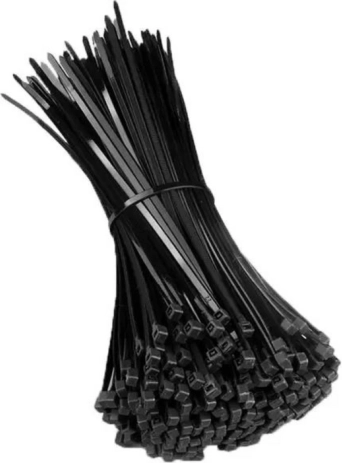 Sorte nylonkabelbindere 2,5x120 mm, 100 stk