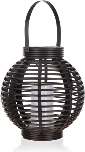 Hængende solcellelanterne med flammeeffekt, 1 LED, 22 × 23 cm