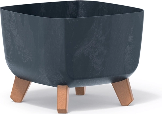 Gracia Square blomsterkrukke med betoneffekt, 24 × 24 cm, antracit