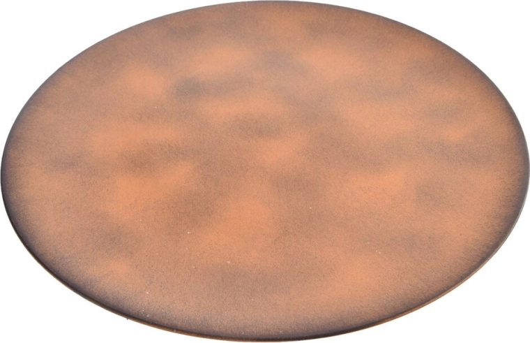 Rund serveringsbakke i UH-plast, rustfarvet, 33 cm