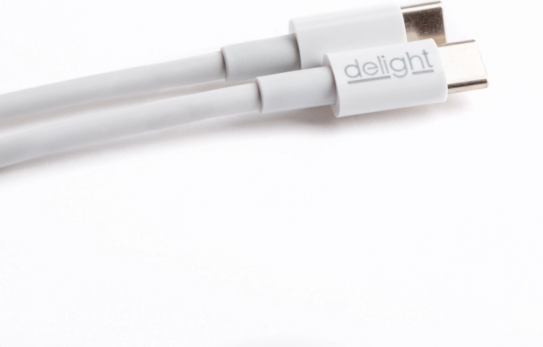 USB-C til USB-C-data- og opladningskabel, 1 m, hvidt