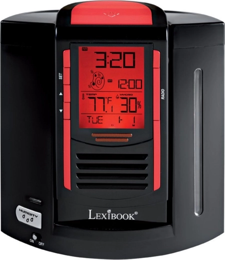 Radiovækkeur med indbygget luftfugter