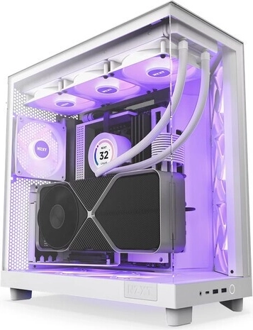 computer kabinet NZXT H6 Flow RGB, hvid