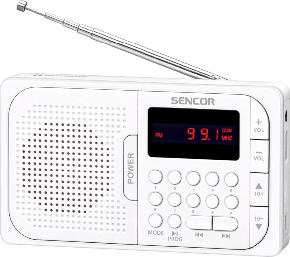 Bærbar radio Sencor SRD 216 WH med Bluetooth