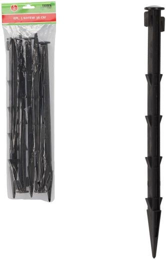 Sæt med forankringspinde i plast 36 cm (5 stk.)