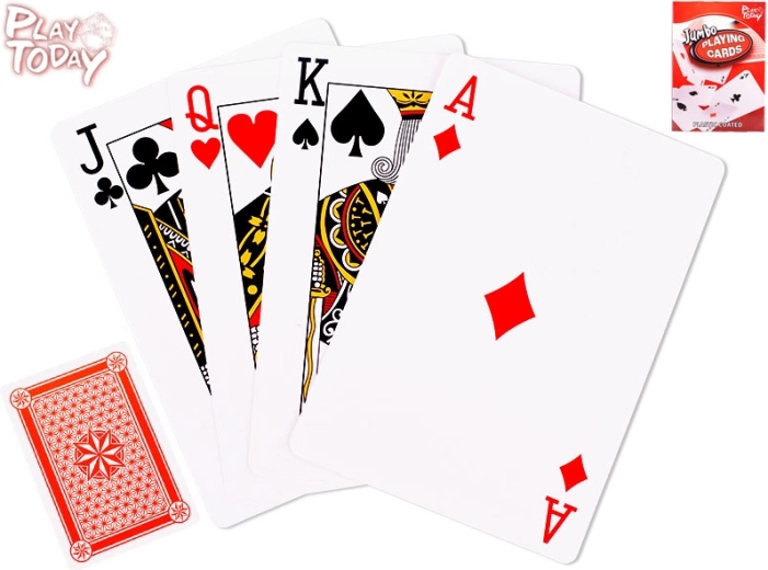 Spillekort jumbo PLAY TODAY – ekstra store 17 cm