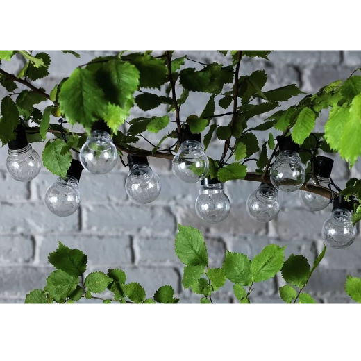 Solcelle-lyskæde LUCA 10 LED kold hvid, 3,8 m