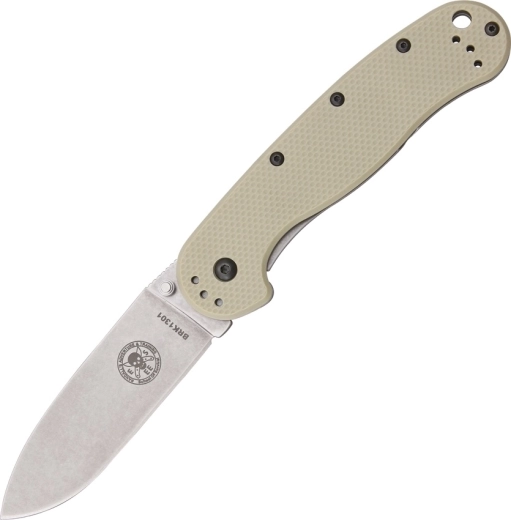 ESEE Avispa Tan lommekniv 8,9 cm, stonewash, sandfarvet, FRN