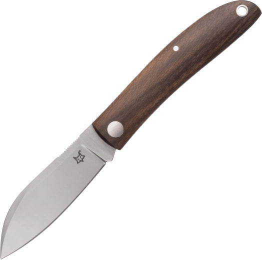Foldekniv FOX Knives Livri 7 cm, Ziricote-træ, læderetui