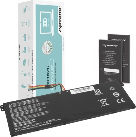 Batteri til bærbar Acer Aspire ES1 og V3 Movano 3600 mAh 41 Wh