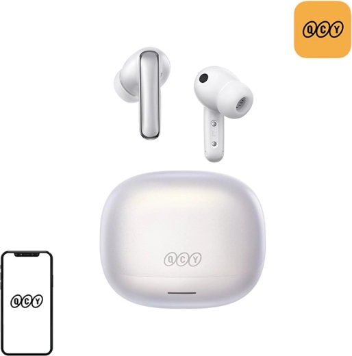 Trådløse høretelefoner QCY MeloBuds N65 hvid