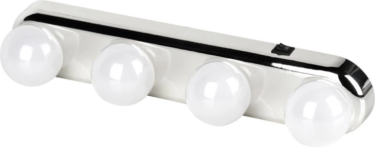 spejllys med 4 LED-pærer med sugekopper 30,5 cm