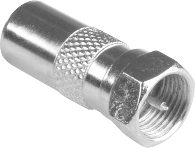 Sencor-adapter fra F-stik til koaksialt TV-stik