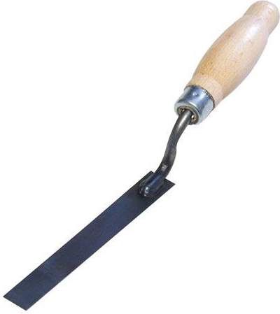 Modeleringsske i stål 140 × 20 mm med lakeret træhåndtag