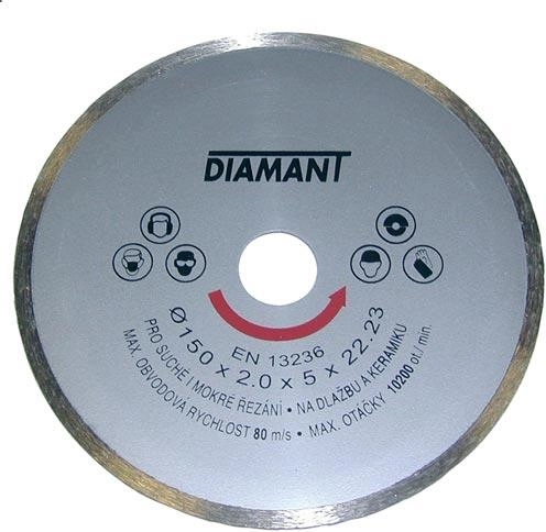 Diamantskive 115 mm fuldkant – fuld segment