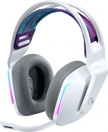 Trådløse gaming-headset RGB G733 Lightspeed hvid