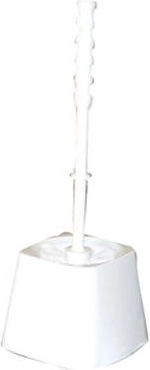 WC-sæt med firkantet holder, plast, børste 7,5 cm