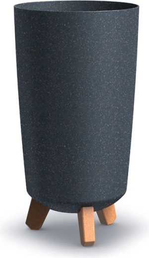 Blomsterkrukke Gracia Tubus Slim Eco Wood 19,5 cm antracit