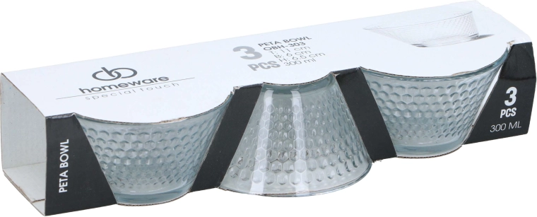 Sæt med glasskåle Peta 300 ml, 3 stk.