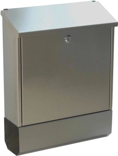 Postkasse i rustfrit stål med rør til tryksager