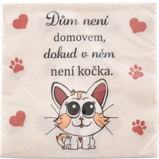 Servietter Cat home 33 × 33 cm, 20 stk.