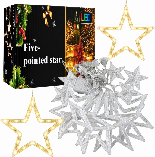 Lysgardin med stjerner 2 m, 120 LED – 1 stk.