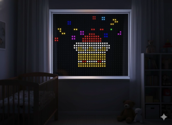 Smart LED-lysgardin 400 RGB multicolor 2 × 2 m med fjernbetjening til indendørs og udendørs brug