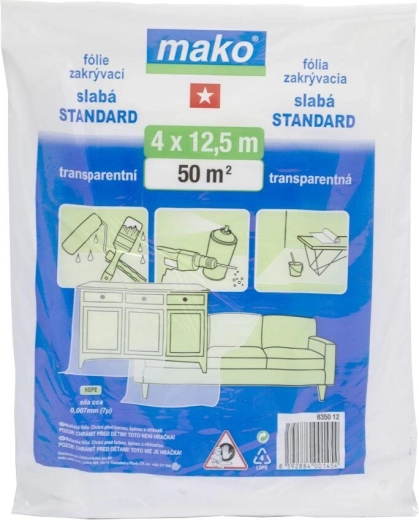 Dækkefolie HDPE 4 × 12,5 m, 7 µm