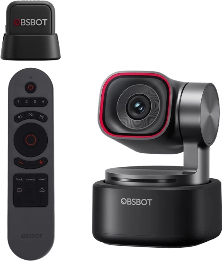 OBSBOT Tiny 3 MIC Combo webkamera med fjernbetjening og trådløs mikrofon