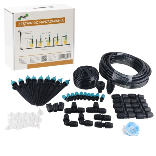 Sæt til drypvanding med 10 forstøvere og drypvandere