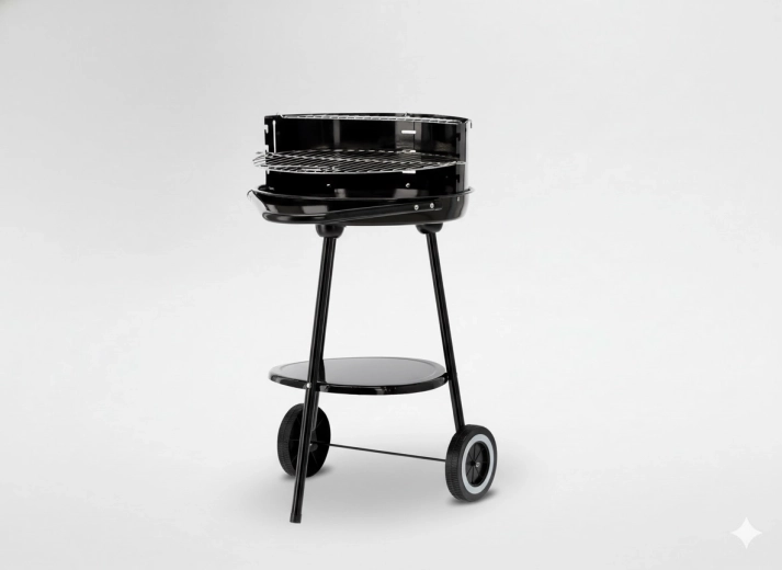 Havekulgrill med hjul 58 × 44 × 72 cm