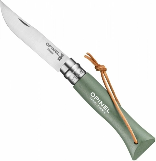 Opinel N°06 Trekking foldekniv, salviegrøn, 7 cm