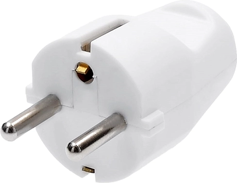 Solight lige stik (stikprop) IP20 hvid - 1 stk.