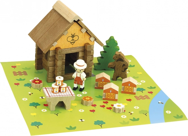 Jeujura træbyggesæt bigård 50 dele