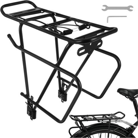 Bagagebærer bagpå til cykel TRIZAND, aluminium, 25 kg, til cykler 24–29”