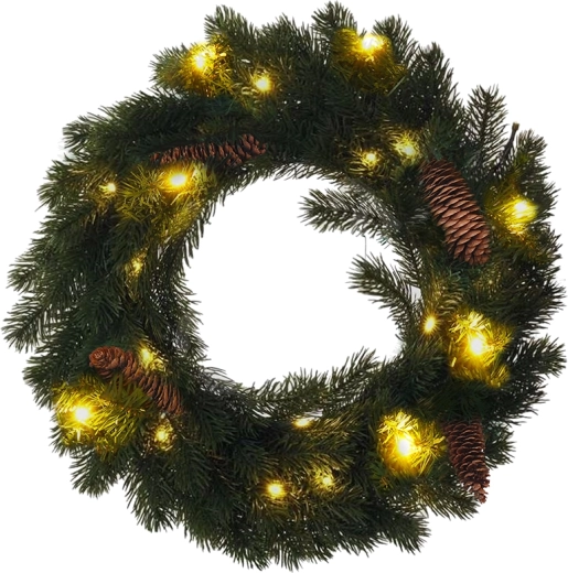 Solight-julekrans med LED-belysning 40 cm