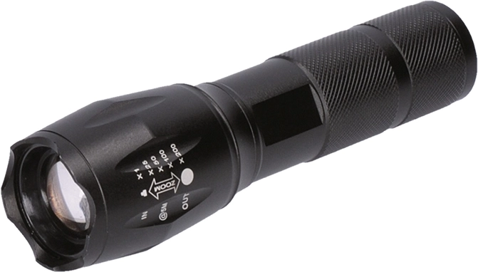 Solight LED-opladelig lommelygte 300 lm med Cree-diode, zoom og powerbank-funktion - 1 stk.