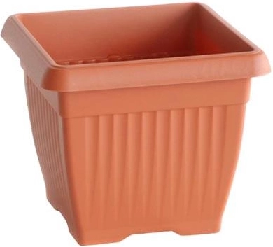 Firkantet blomsterpotte 15 × 15 cm, højde 13 cm