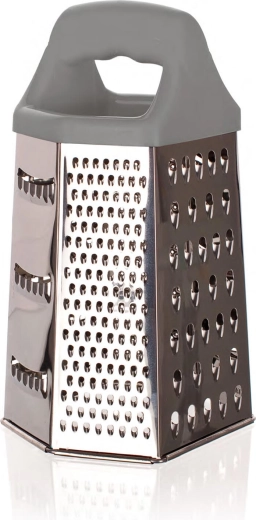 Sekssidet rivejern i rustfrit stål 22,5 cm Culinaria Grey