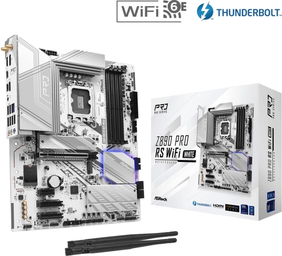 ASRock Z890 PRO RS WIFI WHITE ATX bundkort