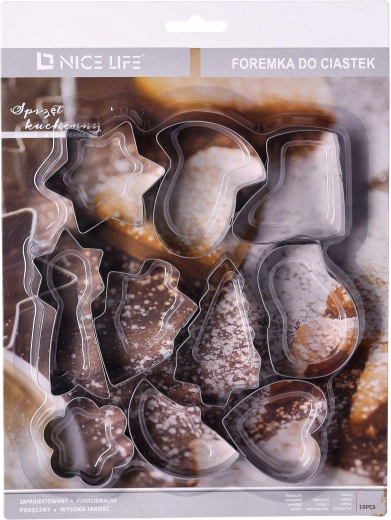 Julekageudstikkere - sæt med 10 stk.