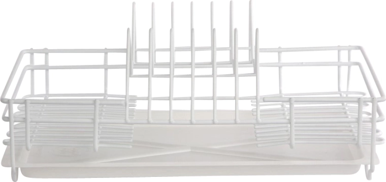 Hvid opvaskestativ 35 cm med drypbakke
