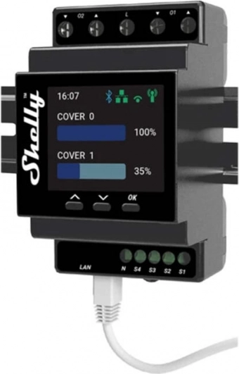 Smart controller til persienner Shelly Pro med WiFi og effektmåling