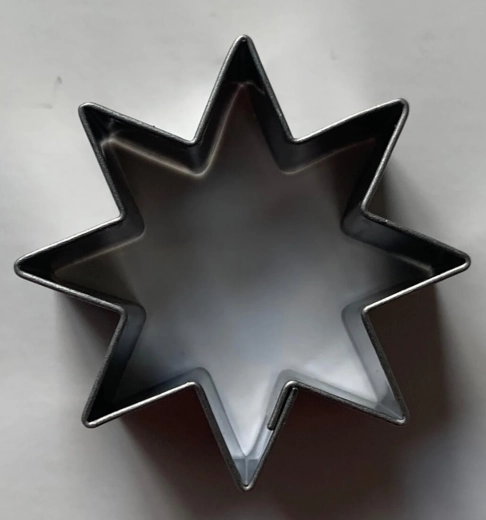 Udstiksform til småkager stjerne, 8-takket, 40 mm, rustfrit stål